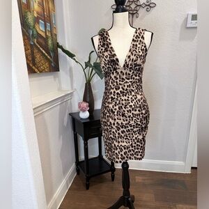 Leopard Print bodycon mini dress, size Medium by TwentyOne in EUC!